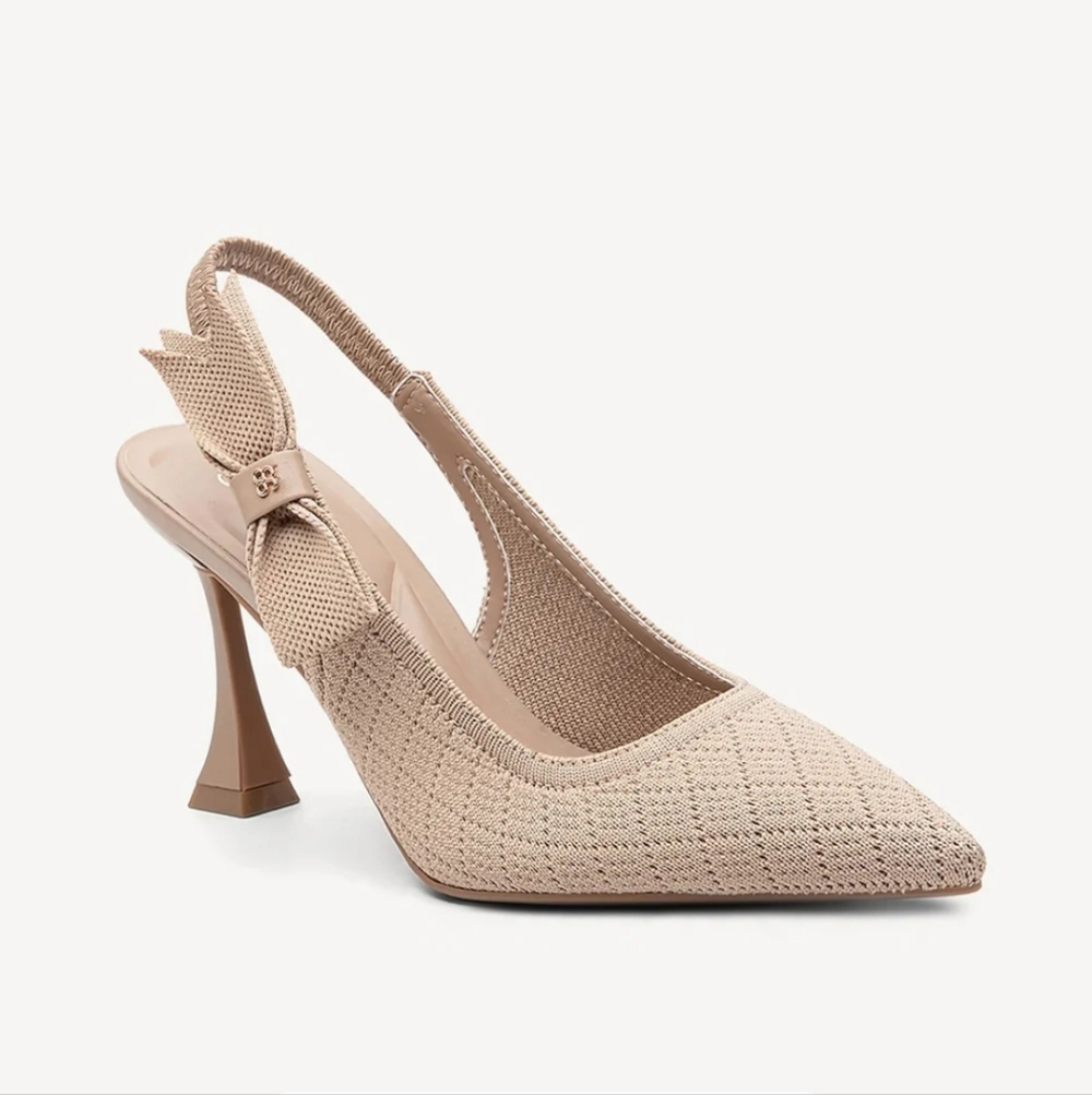 EverLush Bowknot Pointed Toe Heeled Slingback